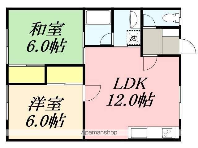 ツインシティー248(2LDK/1階)の間取り写真
