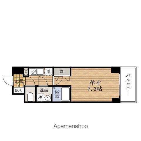 エスリードHOMMACHIレジデンス(1K/4階)の間取り写真