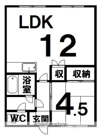 しばのハイツ(1LDK/2階)の間取り写真