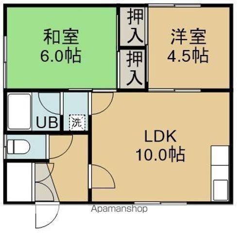 コーポ長栄(2DK/2階)の間取り写真
