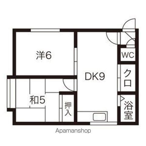 レジデンス平岡(2LDK/2階)の間取り写真