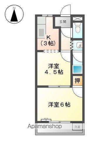 コミュニティタウン89(2K/2階)の間取り写真