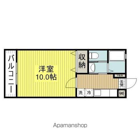グランディリヴィエール(1K/2階)の間取り写真