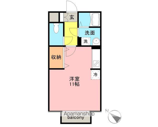 アバンテ(ワンルーム/1階)の間取り写真