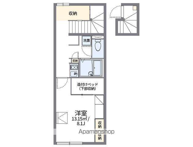 レオパレス梨の花館(1K/2階)の間取り写真