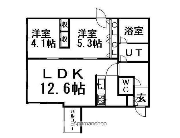 ピュアステージ円山(1LDK/2階)の間取り写真