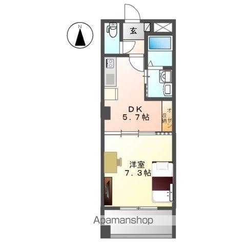 リバパレス鶴舞(1DK/10階)の間取り写真