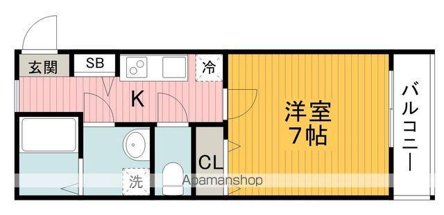 レジデンスナンワ蛍池(1K/1階)の間取り写真