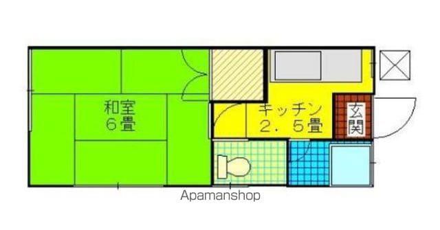 小栗ハイツ(1K/2階)の間取り写真