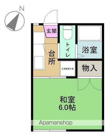 コーポ静(1K/2階)の間取り写真