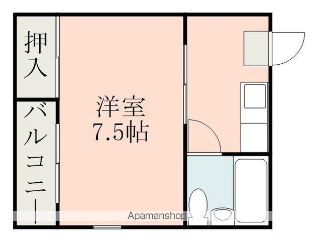 Mビル(1K/3階)の間取り写真