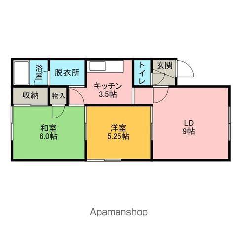 ローズハイツ(2LDK/2階)の間取り写真