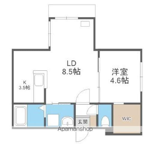 ETERNITY20(1LDK/1階)の間取り写真