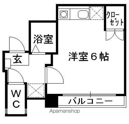 上通ひらせビル(ワンルーム/4階)の間取り写真
