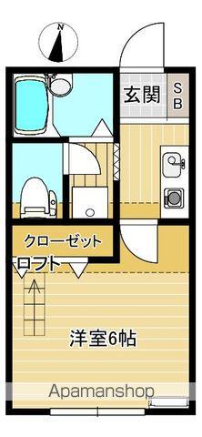 ハートランドながる(1K/2階)の間取り写真