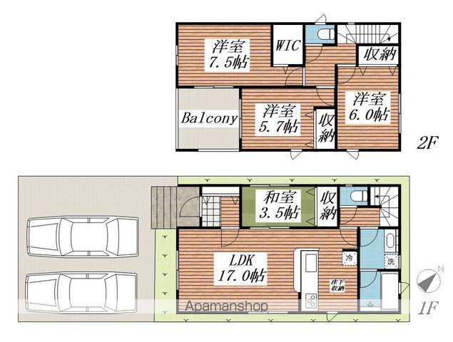 千代田・常磐緩行線 北柏駅 徒歩36分 2階建 築1年(4LDK)の間取り写真