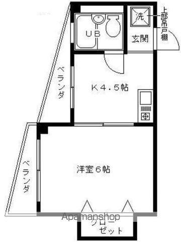 メゾンド・ロッシュ(1K/2階)の間取り写真