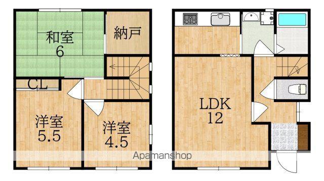 グリーンヒルC(3LDK)の間取り写真