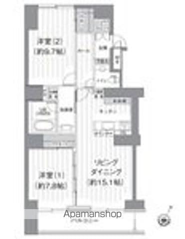 TS GARDEN北柏 2号棟(2LDK/7階)の間取り写真