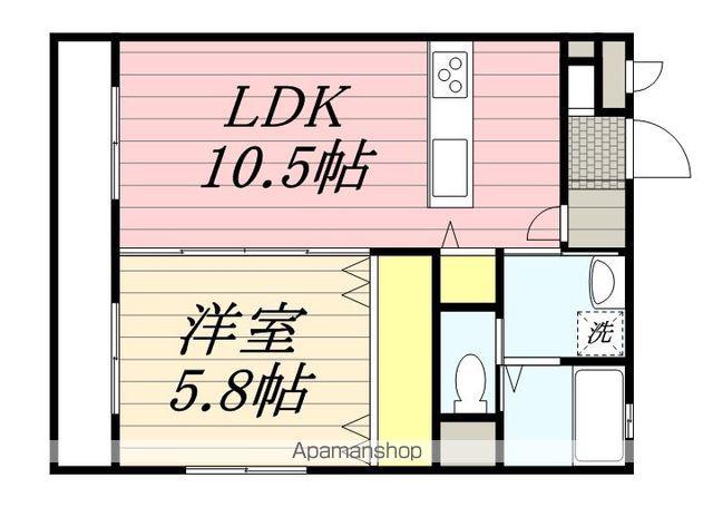 セレブレイト・ウエスト(1LDK/2階)の間取り写真