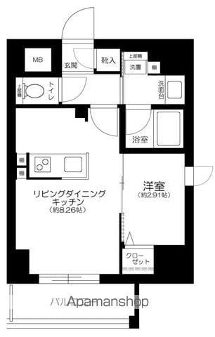 GRANSITE千代田水道橋(1LDK/3階)の間取り写真