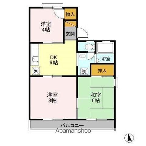 野口ハイツ(3DK/2階)の間取り写真