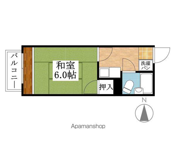 コーポ東出(1K/2階)の間取り写真
