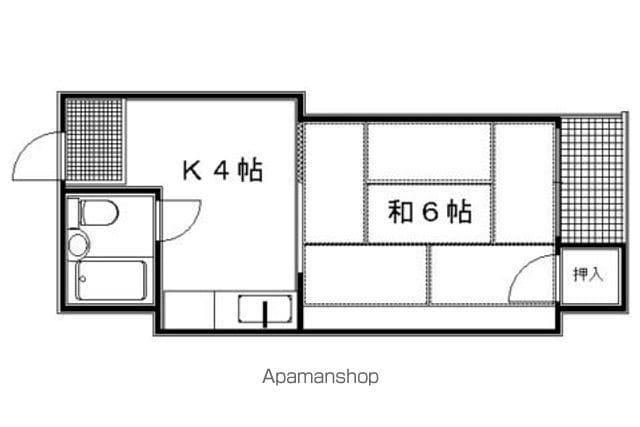 グリーンハイツ笠木(1DK/3階)の間取り写真