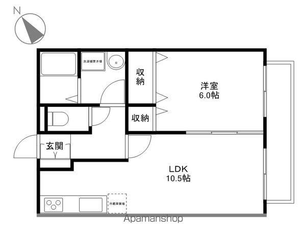 グラン・シャリオ(1LDK/2階)の間取り写真