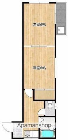 孫代ハイツ(2K/2階)の間取り写真