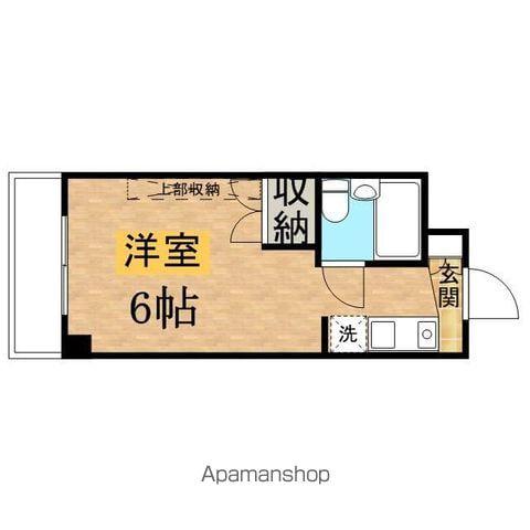 カサ・ロサ聖蹟(ワンルーム/4階)の間取り写真