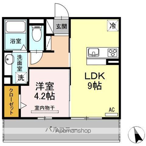 LOCOMOCOⅢ(1LDK/2階)の間取り写真