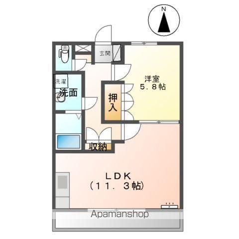 CAMELOT(1LDK/2階)の間取り写真