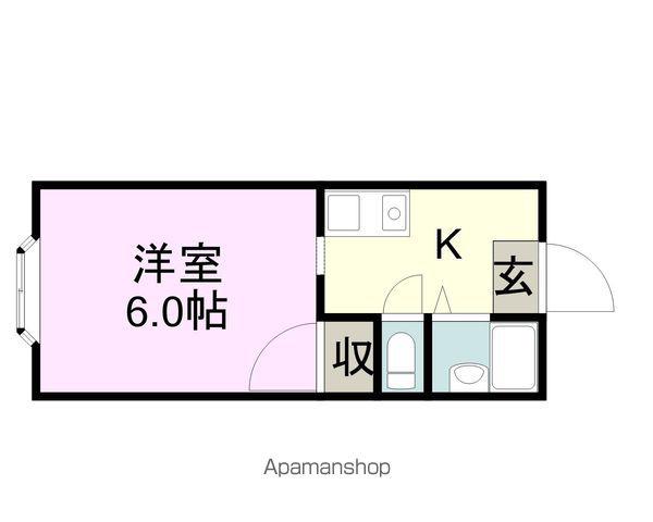 STUDIO MINO(1K/1階)の間取り写真