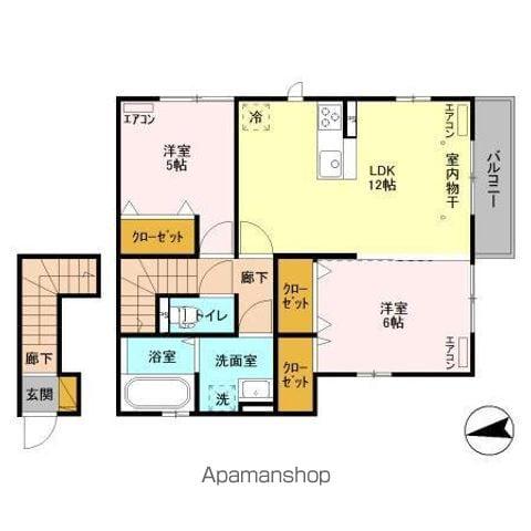 ARK FOREST(2LDK/2階)の間取り写真