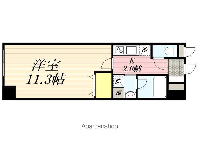 ルミエール美原(1K/7階)の間取り写真