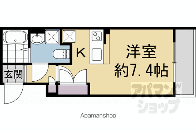THE GARNET SUITE RESIDENCE西院I(ワンルーム/3階)の間取り写真
