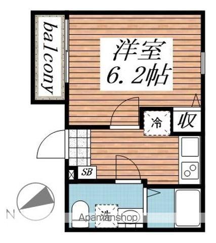 PRECIOUS EARTH稲毛区稲毛(1K/2階)の間取り写真