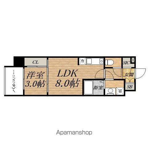 アルティザ瓦屋町Ⅰ(1LDK/1階)の間取り写真