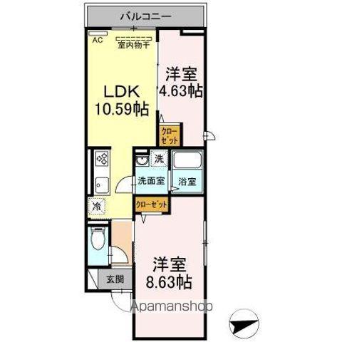 セジュール西台4(2LDK/3階)の間取り写真