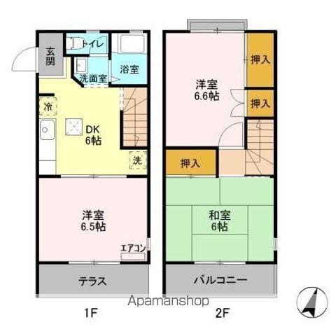 スカイハイツ池田 G(3DK)の間取り写真