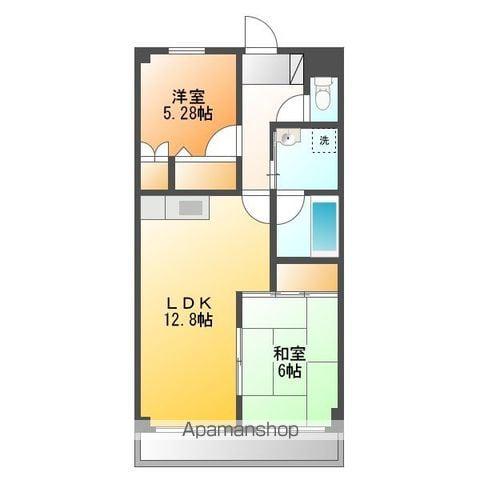 バードウェルマンション(2LDK/4階)の間取り写真