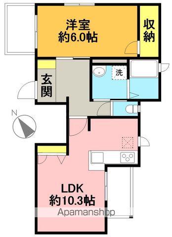 グランドール豪徳寺Ⅴ(1LDK/2階)の間取り写真