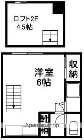 エスプラナード(1DK/2階)の間取り写真