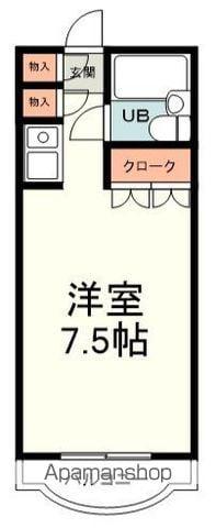 メゾン・ド・セピア(ワンルーム/2階)の間取り写真