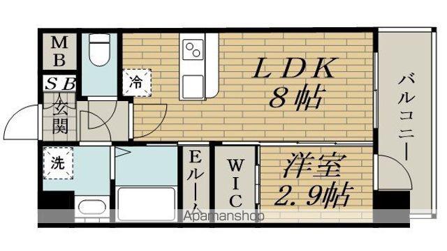 セレニテ天六ミラク(1LDK/4階)の間取り写真