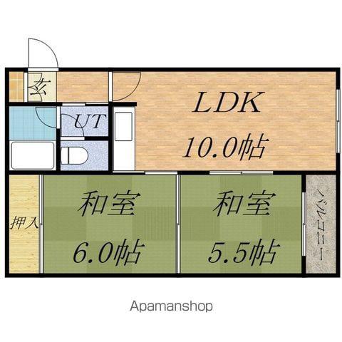 アパートメント松田B(2LDK/2階)の間取り写真