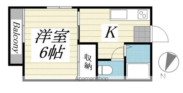 クレストコーシン(1K/2階)の間取り写真