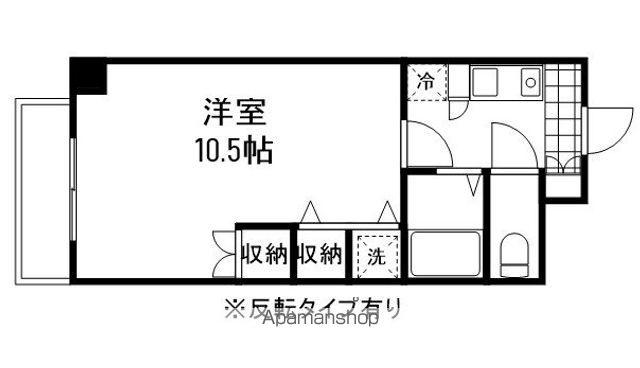 サンライズ長土塀(1K/6階)の間取り写真