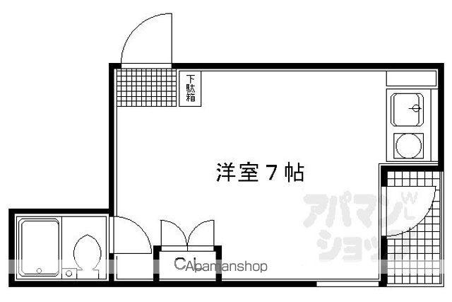 エスポワール(ワンルーム/3階)の間取り写真